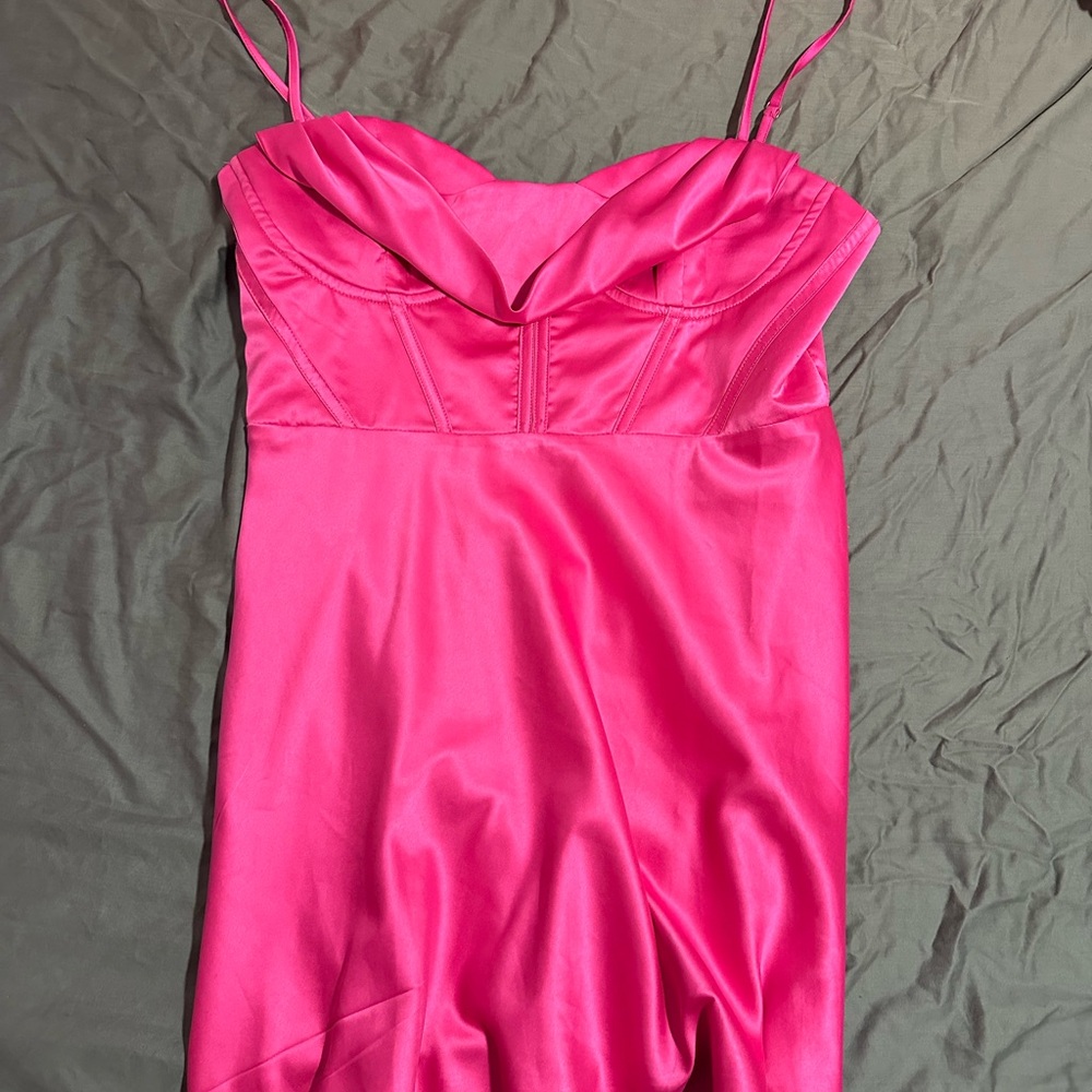 Pink Satin Dress